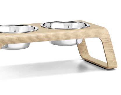 Desco - Dog Feeder with Stainless Steel Bowls