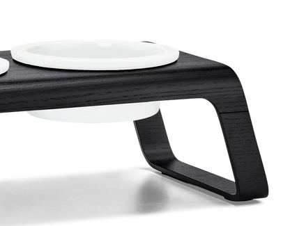 Desco - Dog Feeder with Porcelain Bowls