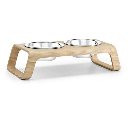 Desco - Dog Feeder with Stainless Steel Bowls